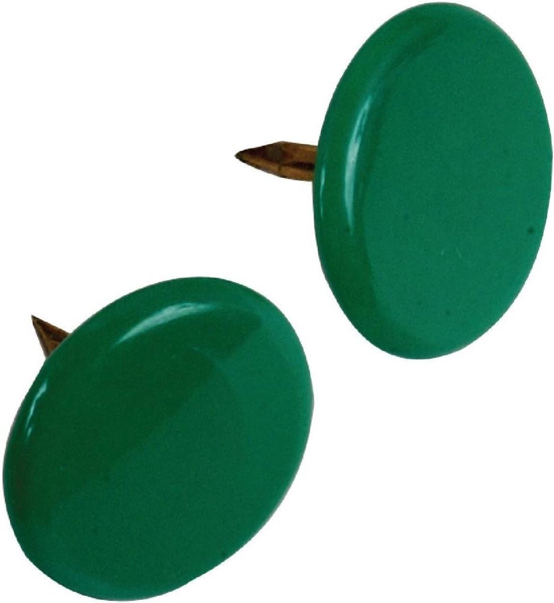 Duim Tacks - Herbruikbare Spijkers - Papier Bevestigen - Platte Brede Kop - 40 Stuks - Groen