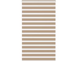 Zebra Gordijn - Duo Rolgordijn - Privacy en Zonwering - Twee Montagemethoden - 120x200 cm - Zandbruin