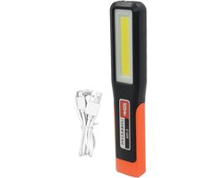 Magneet zaklamp - Oplaadbare lamp - Kamperen en klussen - 7 lichtstanden - 19.5 cm - Zwart