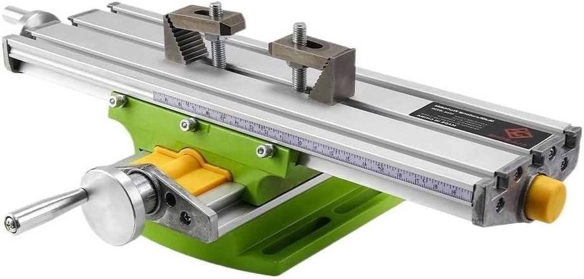 Werktafel met kruisslede - Verstelbare XY-tafel - Precisiebewerkingen uitvoeren - Robuuste en stabiele constructie - 330x95mm - Grijs
