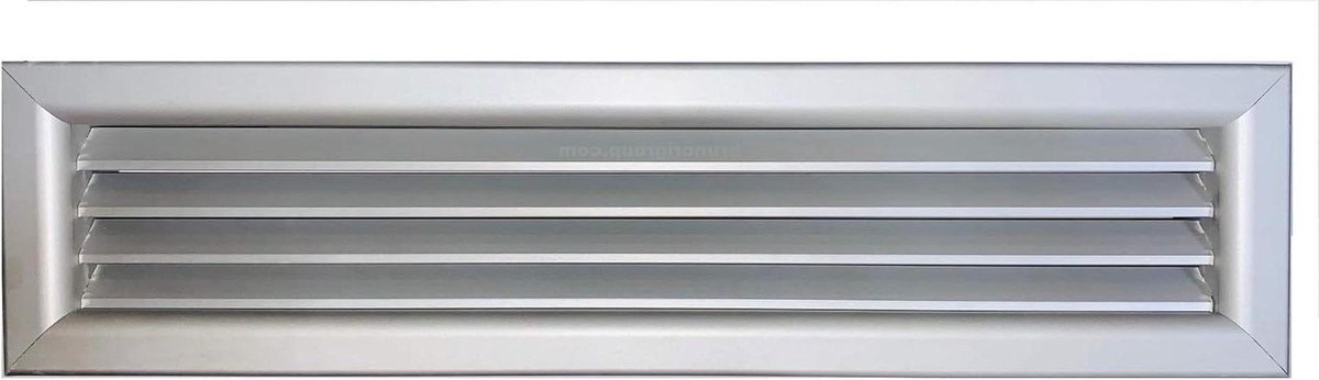 Ventilatierooster - Luchtverdeelrooster - Luchtcirculatie Verbeteren - Vaste flap 45° - 300x500 mm - Aluminium grijs
