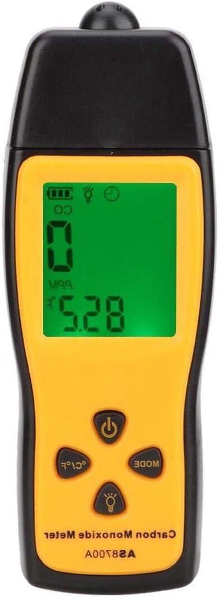 Koolmonoxidemeter - Gasdetector - Veiligheid Controleren - Hoge Precisie Sensor - 135x47x25 mm - Zwart
