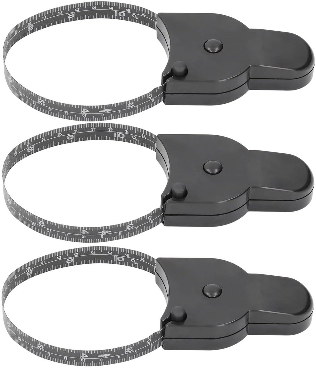 Lichaamsmeetlint 3 stuks - Taille meetlint - Maatwerk en naaien - Vergrendelingsfunctie nauwkeurig - Dubbelzijdig - Wit