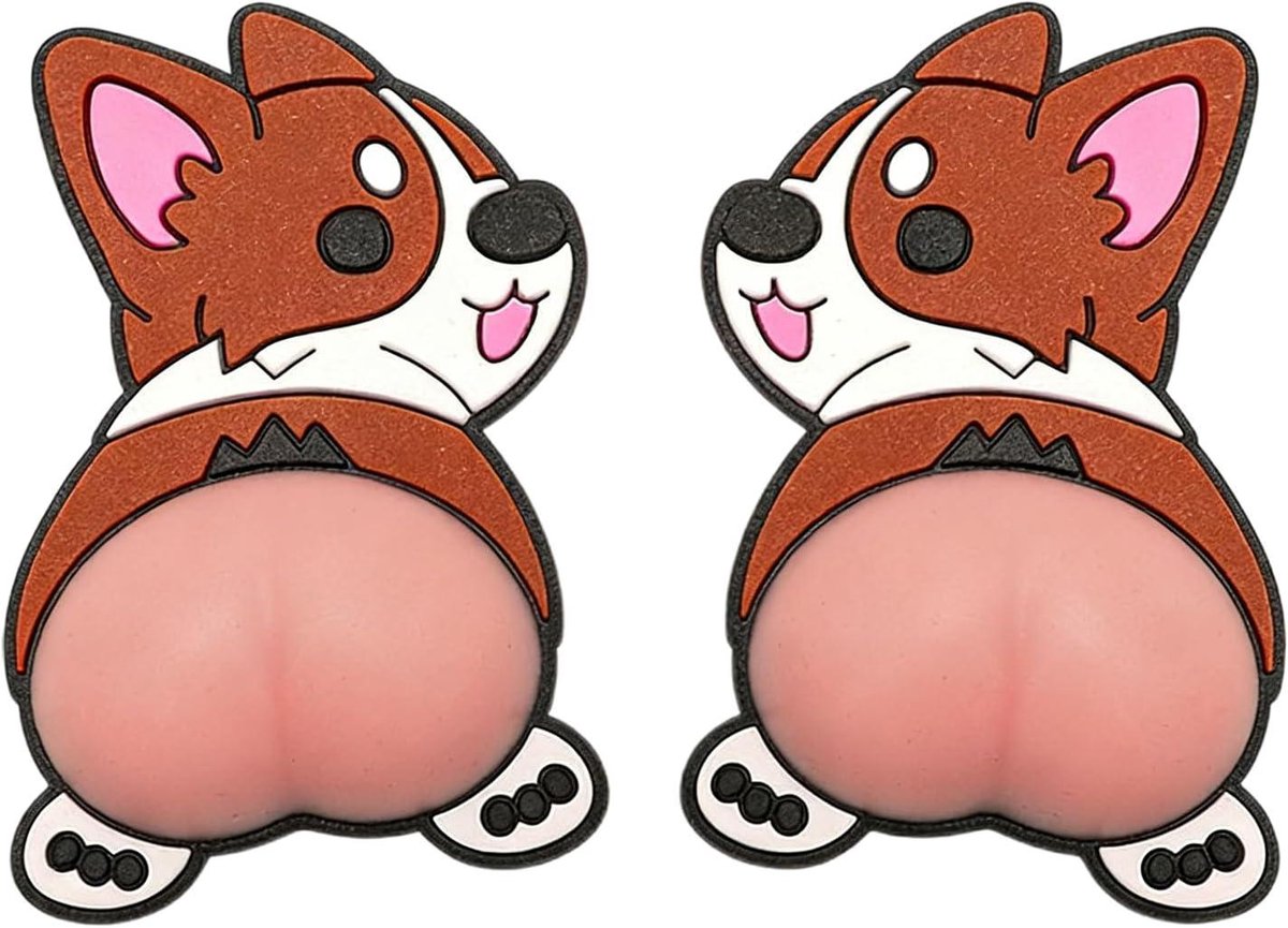 Deurknop Stopper - Wandbeschermer - Schade Voorkomen - 3D Hond Design - 6.9 cm - Wit