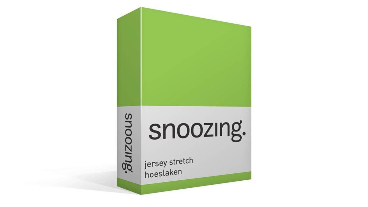 Snoozing Jersey Stretch - Hoeslaken - Lits-jumeaux - 160/180x200/220 cm - Lime
