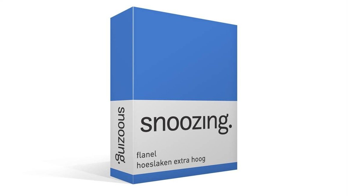 Snoozing Flanel - Hoeslaken - Tweepersoons - Extra Hoog - 120x200 cm - Meermin