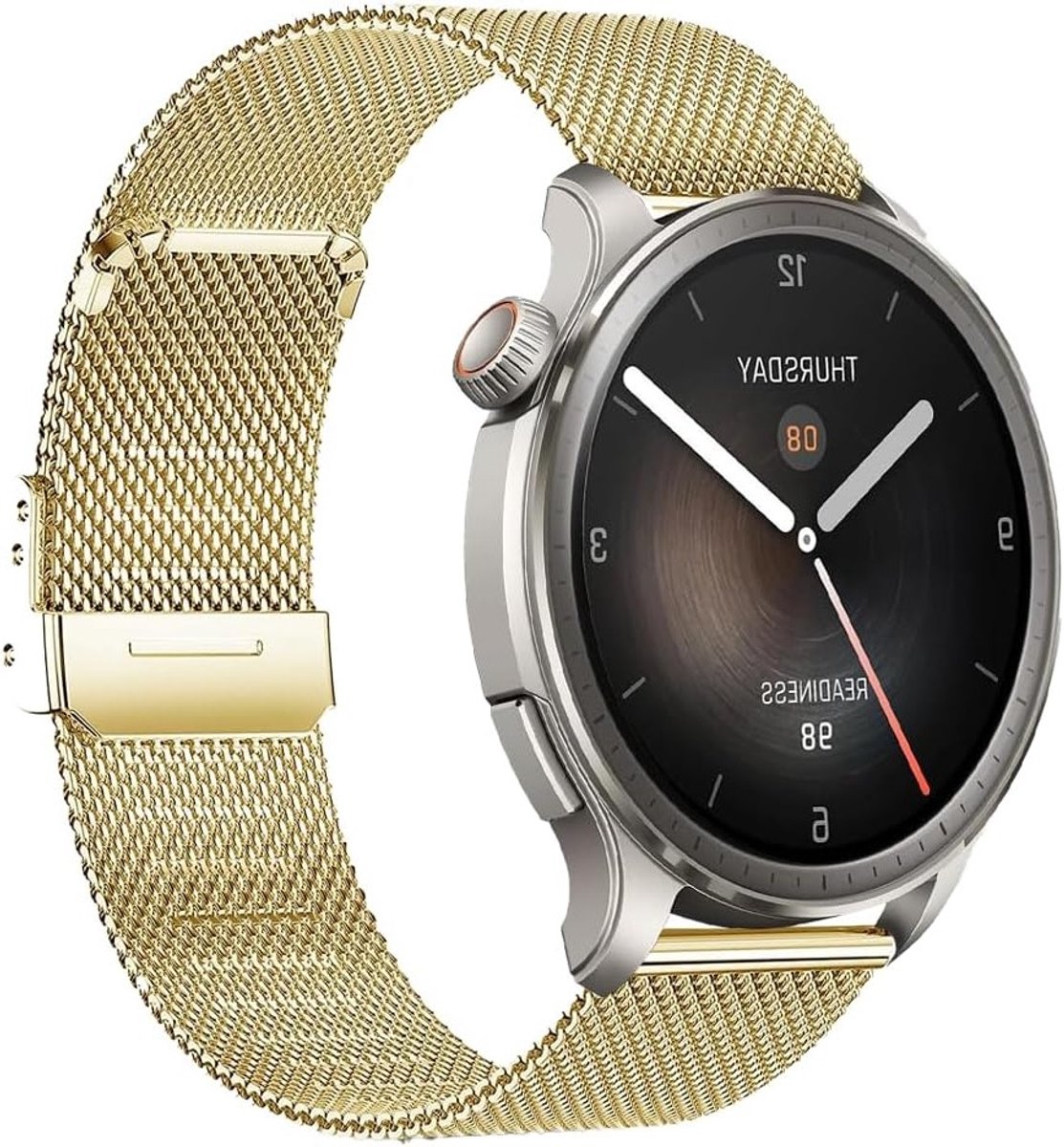 22mm Metalen Horlogeband voor Smartwatches, Geschikt voor Amazfit Bip 5, GTR 4 en Cheetah Pro, Duurzaam en Stijlvol Design