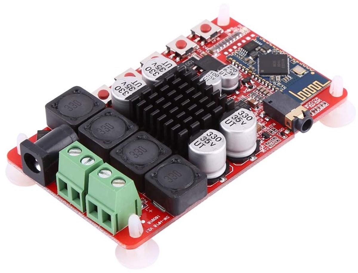 Allecto - Bluetooth Audio Ontvanger - 50W + 50W Digital Amplifier - TDA7492 Chip - Hoge Geluidskwaliteit - Draadloze Verbinding - Geschikt voor Thu...