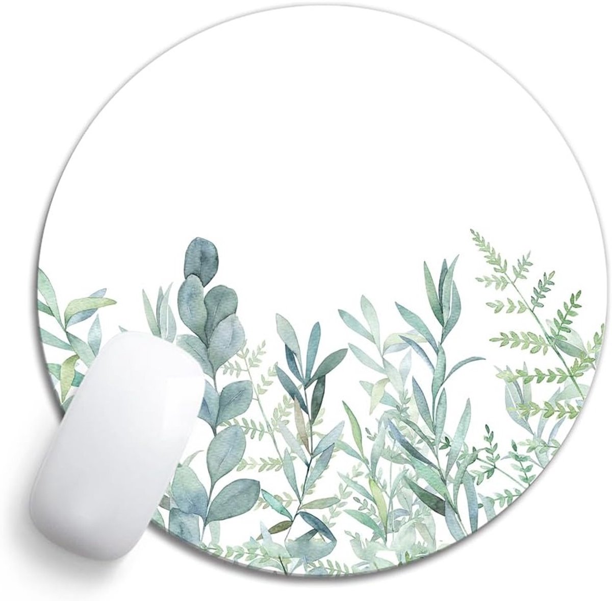 Ronde Muismat 20 cm met Motief van een Meisje - Perfect voor Thuis en Kantoor, Ergonomisch en Stijlvol