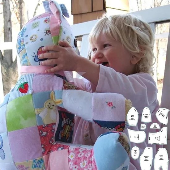 Beren sjablonen - Naaisjablonen - Knuffels maken - Inclusief handleiding - 38 cm - Nostalgisch — afbeelding 5