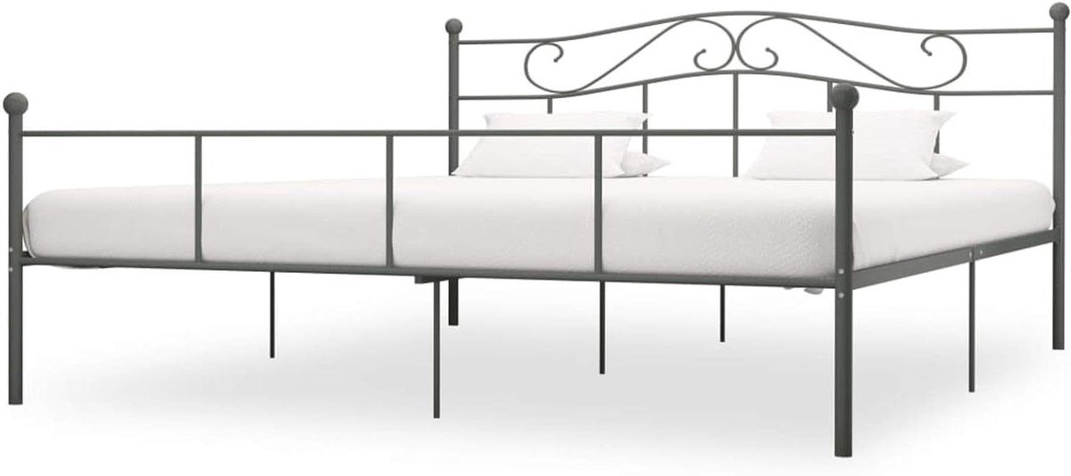 Metalen Bedframe - Bedonderstel - Slaapkamer Inrichten - Solide Frame - 180x200 cm - Grijs