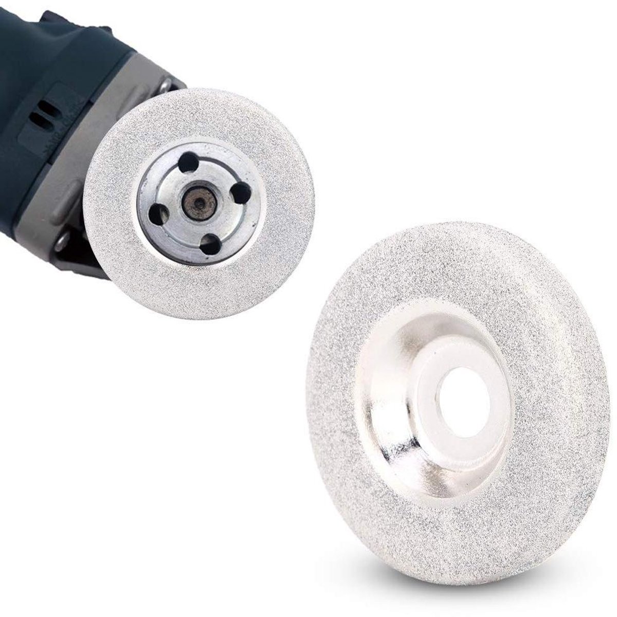 Slijpschijf - Polijstschijf Emery - Metaalbewerking Hout - Compact Precisie Ontwerp - 52 mm Diameter - Grijs