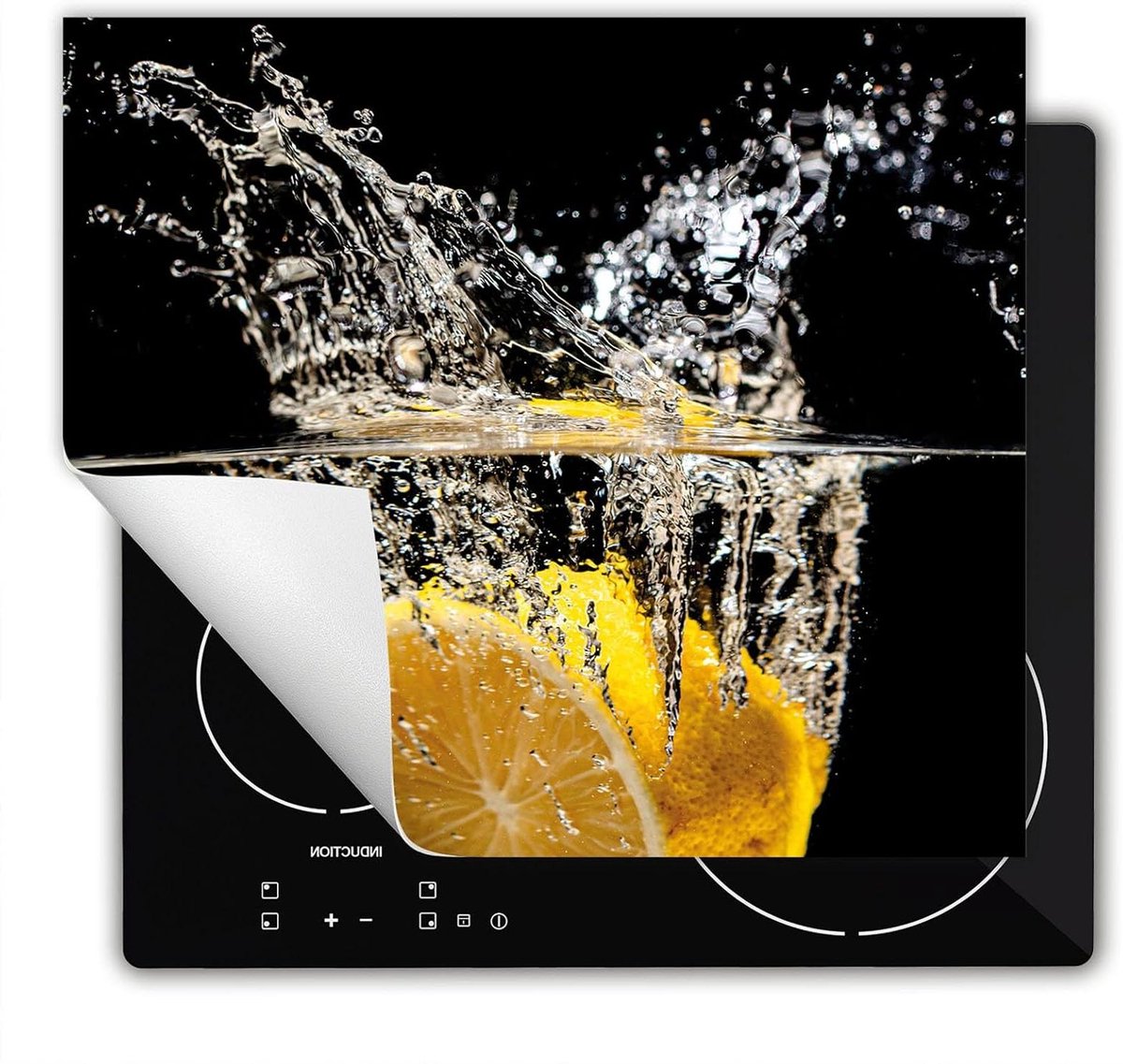 Kookplaat Beschermer Afdekplaat Mat Extra Werkruimte Antislip Vinyl 60x52 cm Zwart Citroen