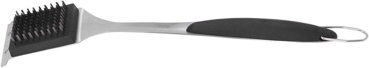 Grill Borstel - Barbecue Schraper - Grill Reinigen - Lange Rvs Handgreep - 42 cm - Zilver