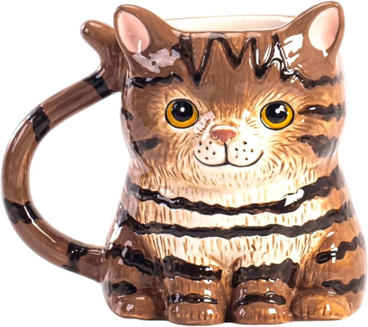 Katten Mok - Keramische Beker - Warme Dranken - 3D Levensecht Design - 380 ml - Multicolor