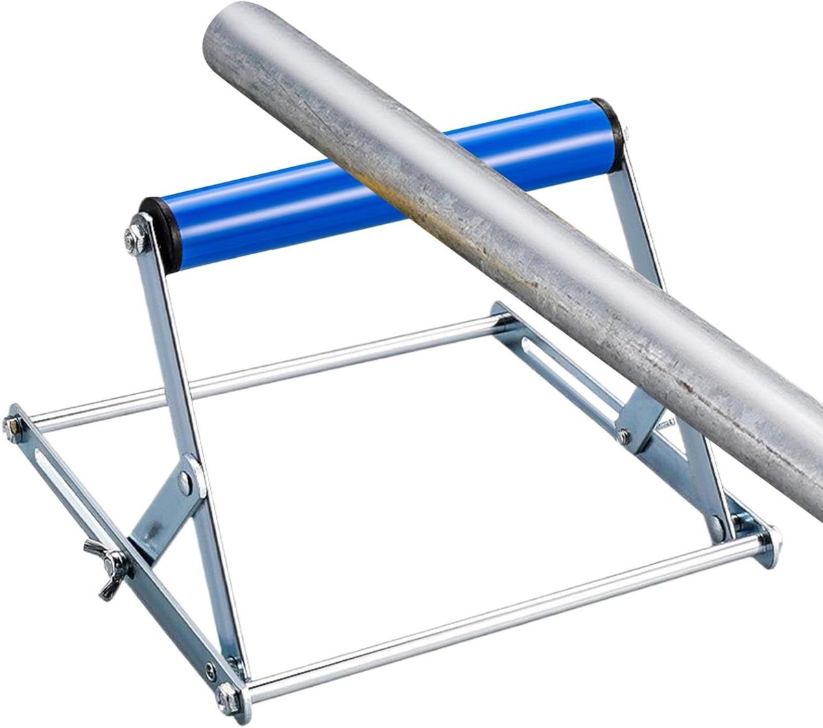 Opvouwbare Rolstandaard - Snijmachine Steun - Precisie Zagen - Roestvrij Staal - 203x200 Mm - Veelkleurig