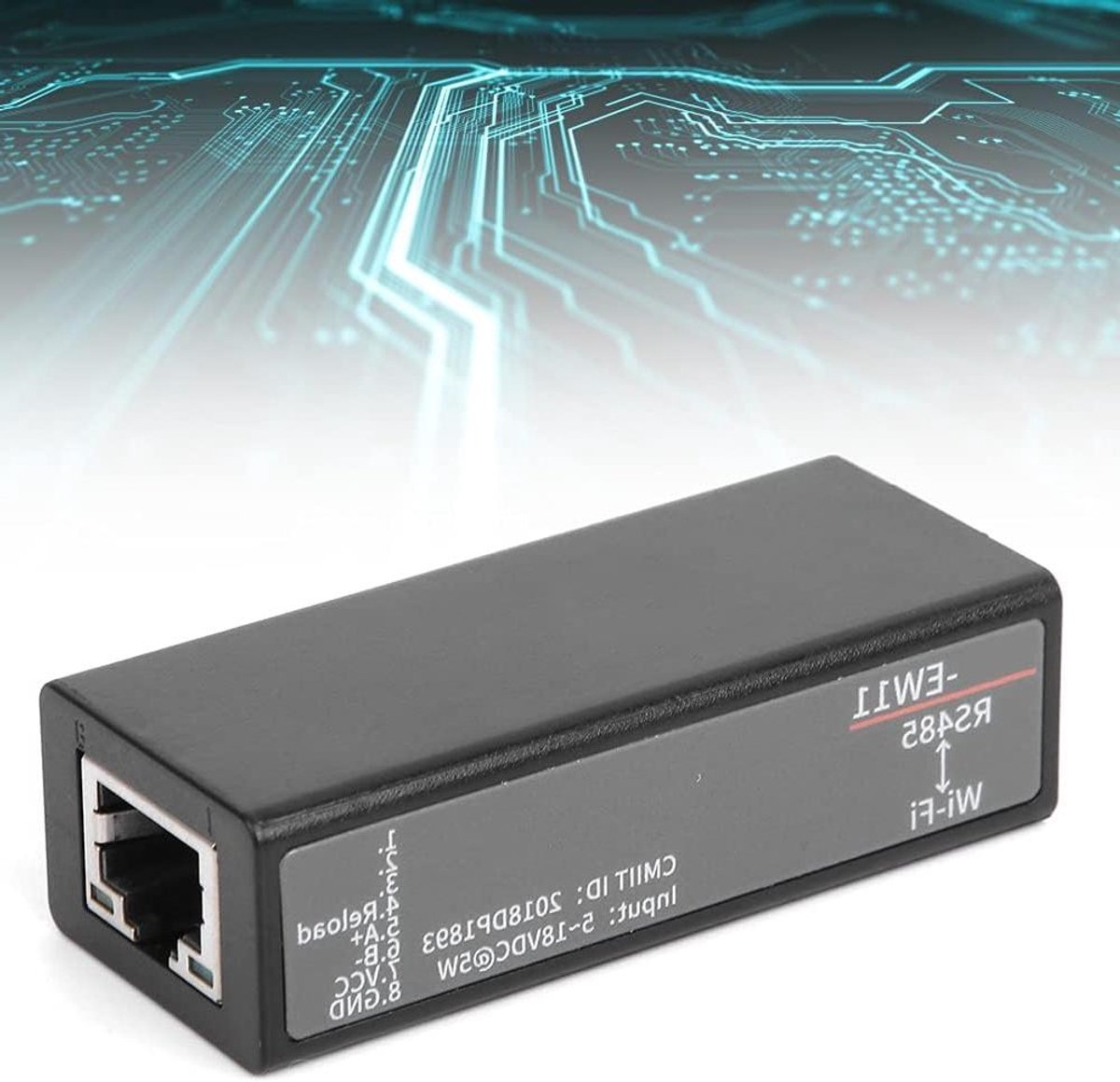 Draadloze Communicatie Module - WIFI Serieel - Netwerk Uitbreiding - Ingebouwde Antenne - 15 x 15 cm - Zwart
