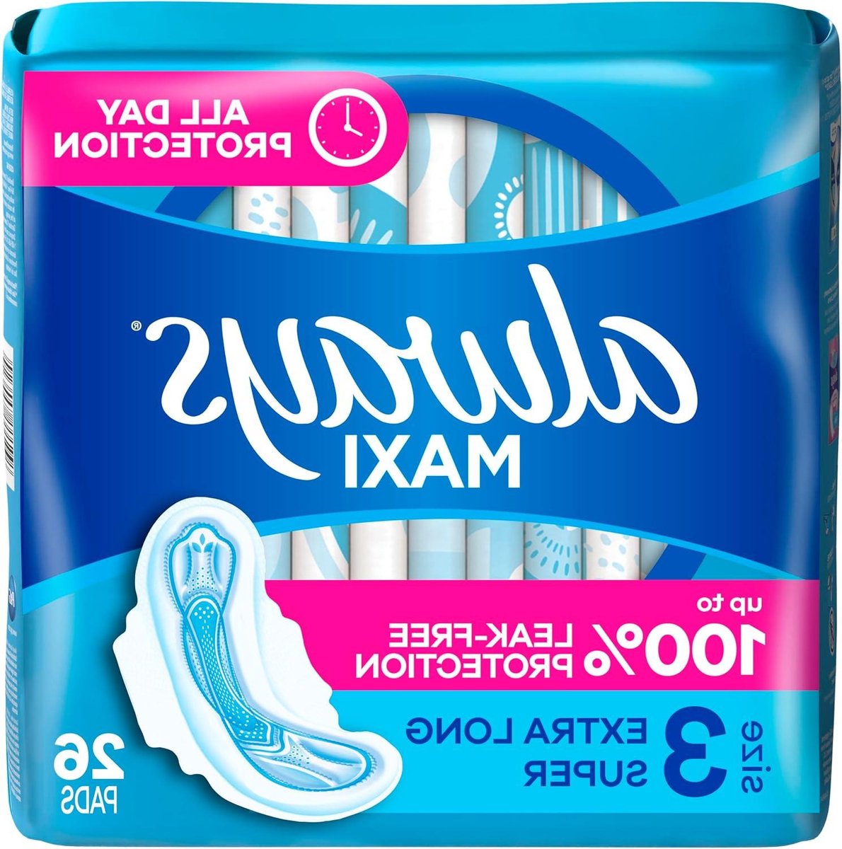 Extra Lange Pads - Beschermende Inlegkruisjes - Comfortabele Bescherming - Grote Rug Vleugels - 26 Stuks - Ongeparfumeerd