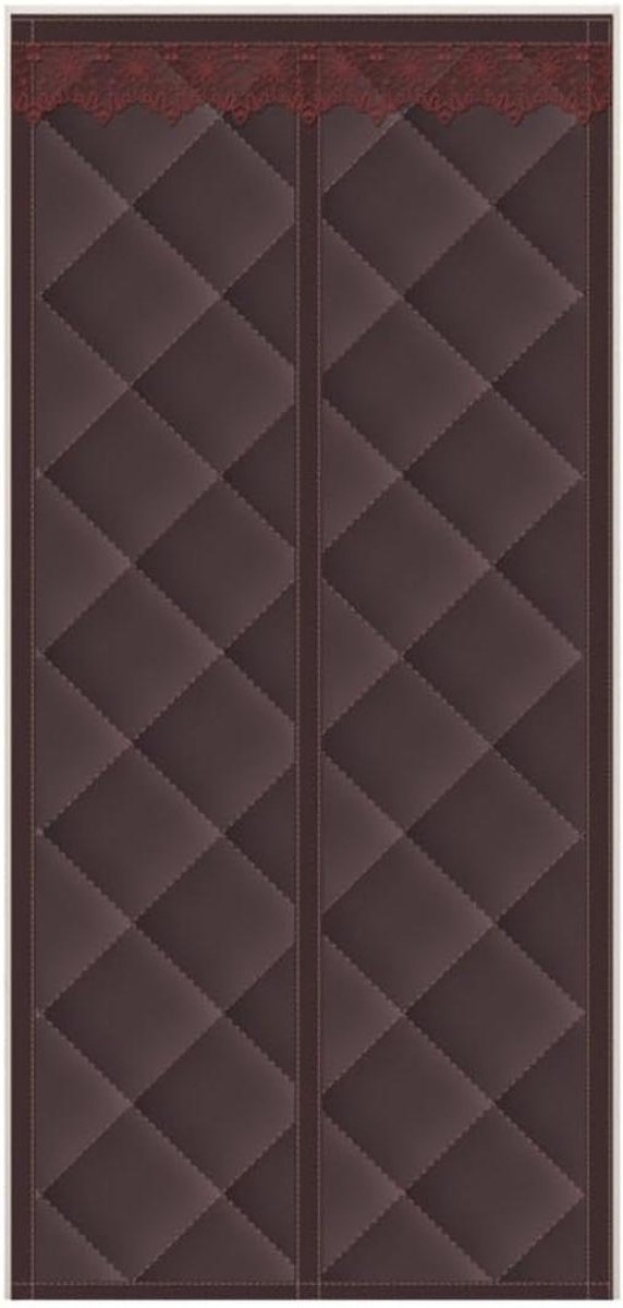 Thermisch Deurgordijn - Isolerende Deurhoes - Tochtvrij Houden - Magnetische Sluiting - 130x200cm - Koffie