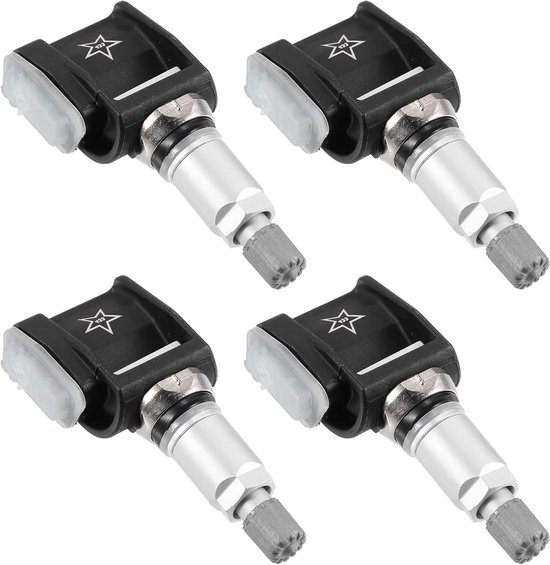 TPMS Sensoren - Bandenspanning controle - Veiligheid Rijden - 433MHz Frequentie - 4 Stuks - Zwart Zilver