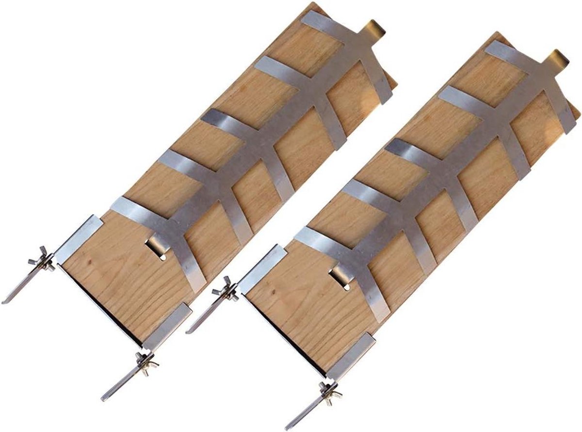 Vlamzalmplank - Visplank - Vis Bereiden - Inclusief bevestiging - 44 x 155 cm - Houtkleur
