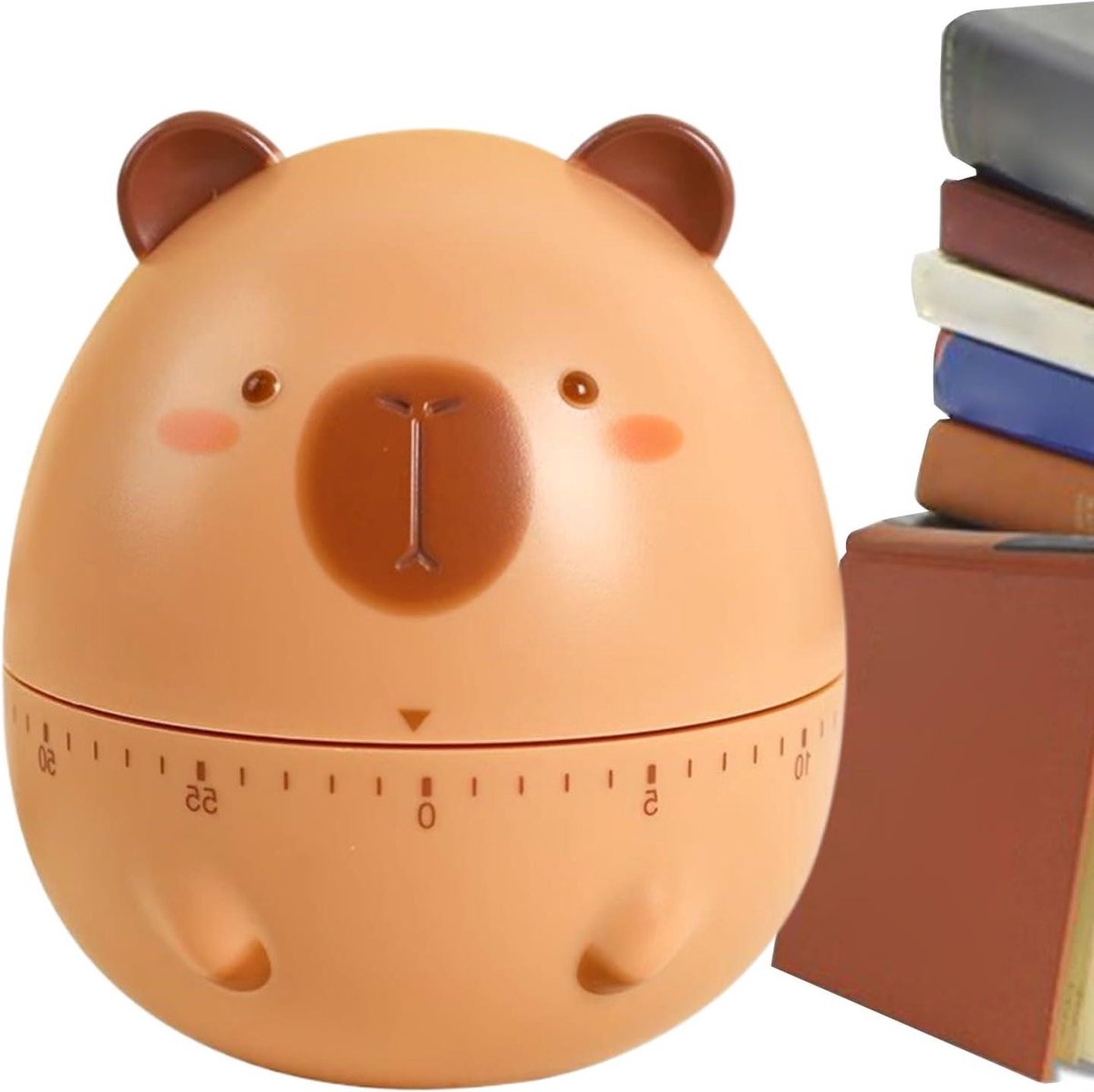 Visuele Timer - Cartoon Timer - Kinderen Leren - 60 Minuten Aftellen - 7x7x7 cm - Capibara