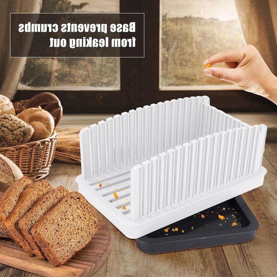 Verstelbare Broodsnijmachine voor Zelfgebakken Brood - Handig en Opvouwbaar — afbeelding 3