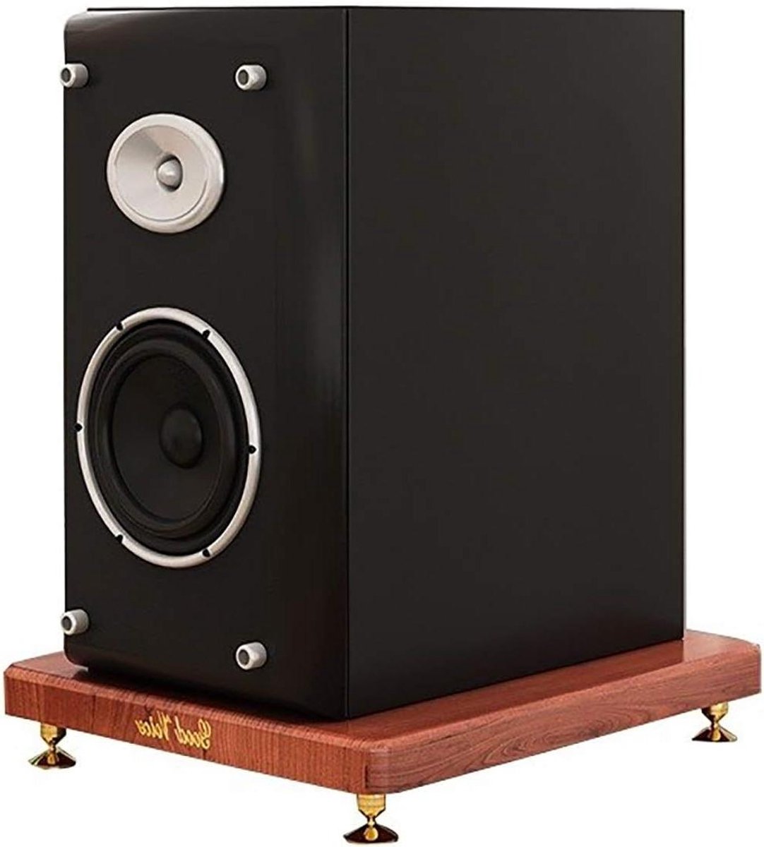 Luidspreker Standaard - Vloerstandaard Speakers - Geluid Verbeteren - Met Koperen Voetjes - 20x25cm tot 25x30cm - Zwart