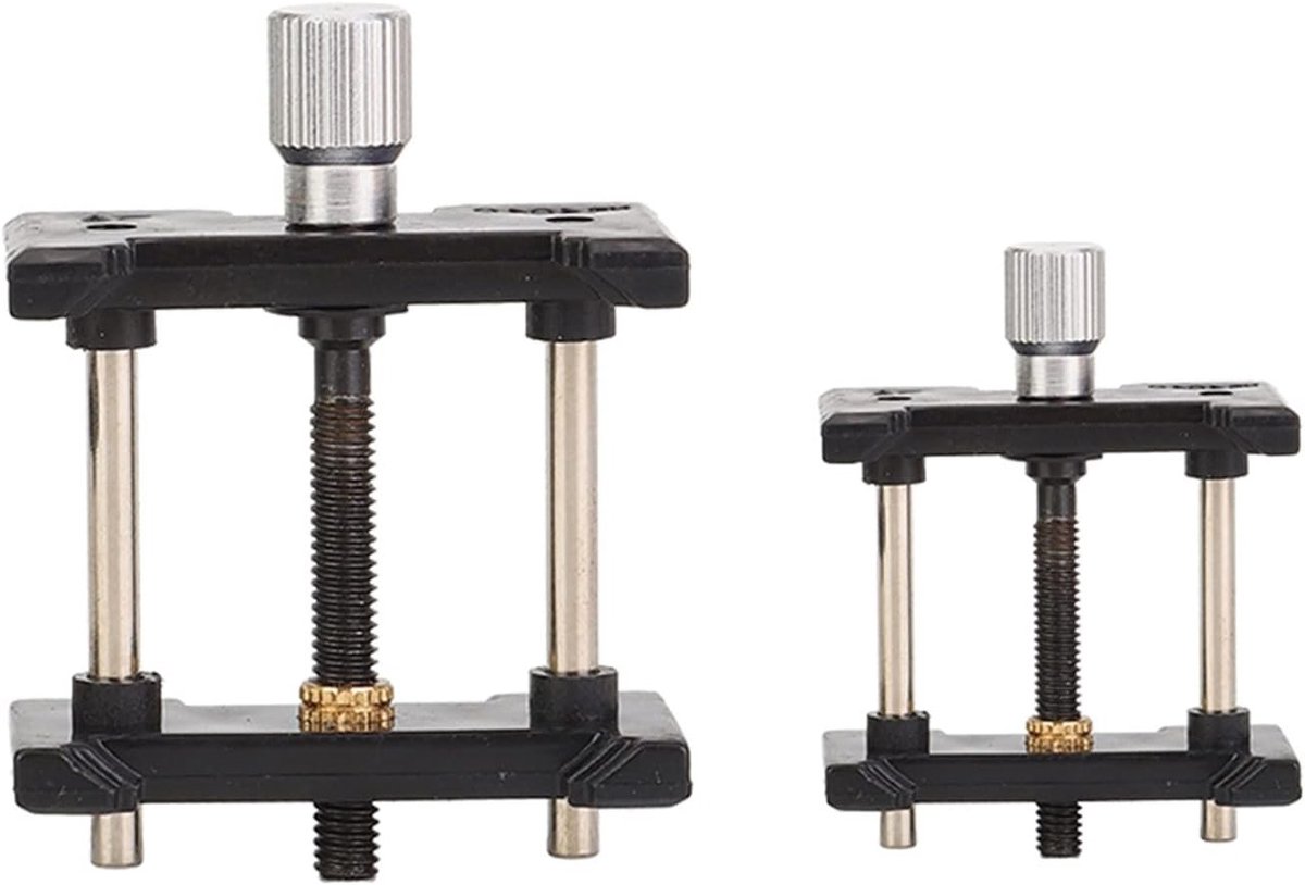 2 Stuks Horlogehouders van Zwart Plastic, Horlogemaker Gereedschap voor Horloge Reparatie en Onderhoud