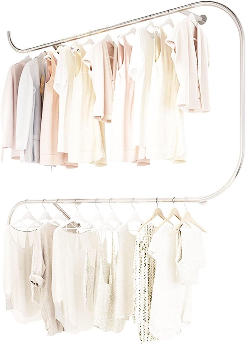 Kleding Displaystandaard - Wandrek - Winkel Inrichting - Verstelbare Lengtes - Tot 300 cm