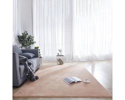 Lifup Large Rugs for Living Room, Fluffy Plush Fluffy Rug, Non-Slip Short Pile Shaggy Rugs, Ultra Soft Plush Rugs for Bedroom Home Decor Light Brown 6x8.6 Inch