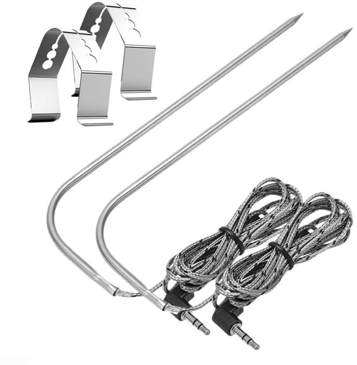 Vleessonde BBQ - Vervangingssensor Thermostaat - Nauwkeurig Meten - PT1000 Sensor - 2 Stuk