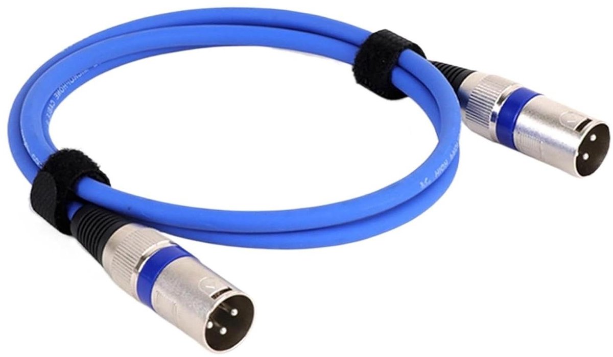 XLR Kabel - Microfoonsnoer - Muziek Opnemen - Ruisonderdrukking - 15 meter - Blauw