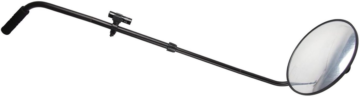 Inspectiespiegel Telescopisch - Onderhoudsspiegel - Voertuiginspectie - Met LED Verlichting - 90-120 cm - Zilver