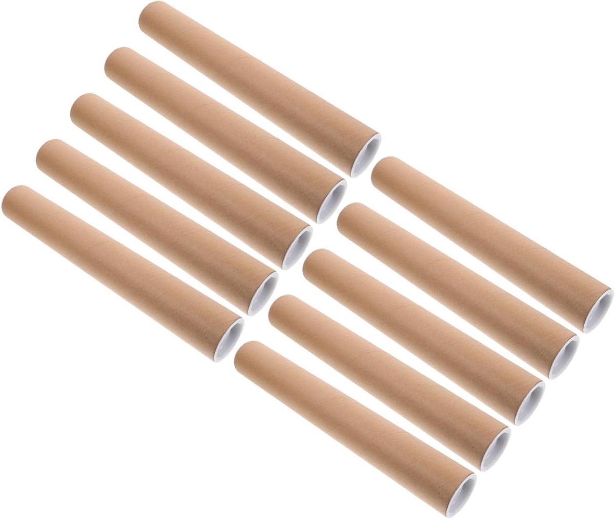 Opbergtubes Posters - Kartonnen Buis - Documenten Transport - Verstelbaar Ontwerp - 10 Stuks - Khaki