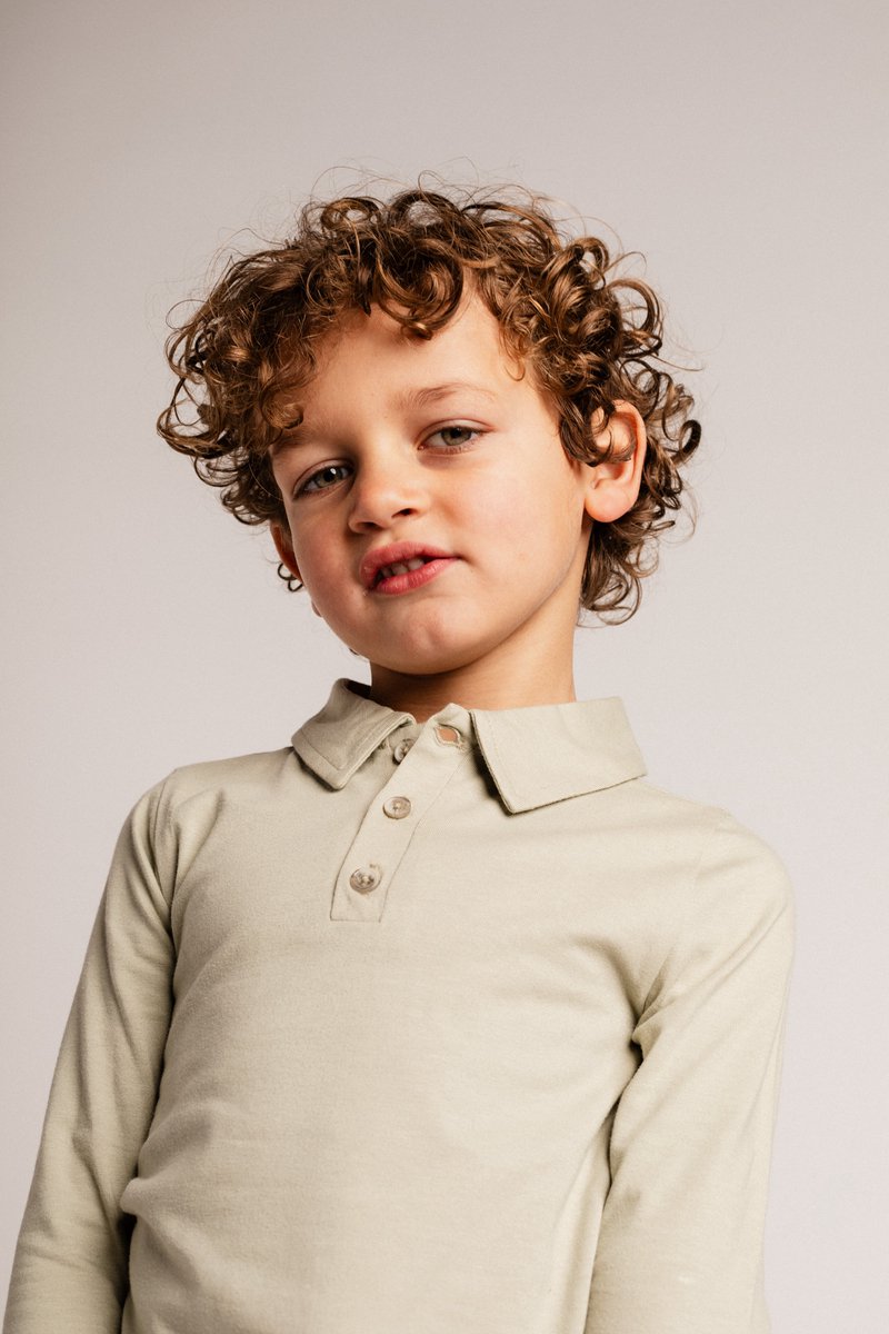 Jongens polo broc lange mouwen green pistache 146