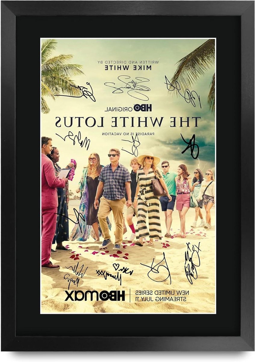 Gesigneerde Poster - TV Memorabilia - Fan Cadeau - Klaar om te geven - A3 Ingelijst - Zwart