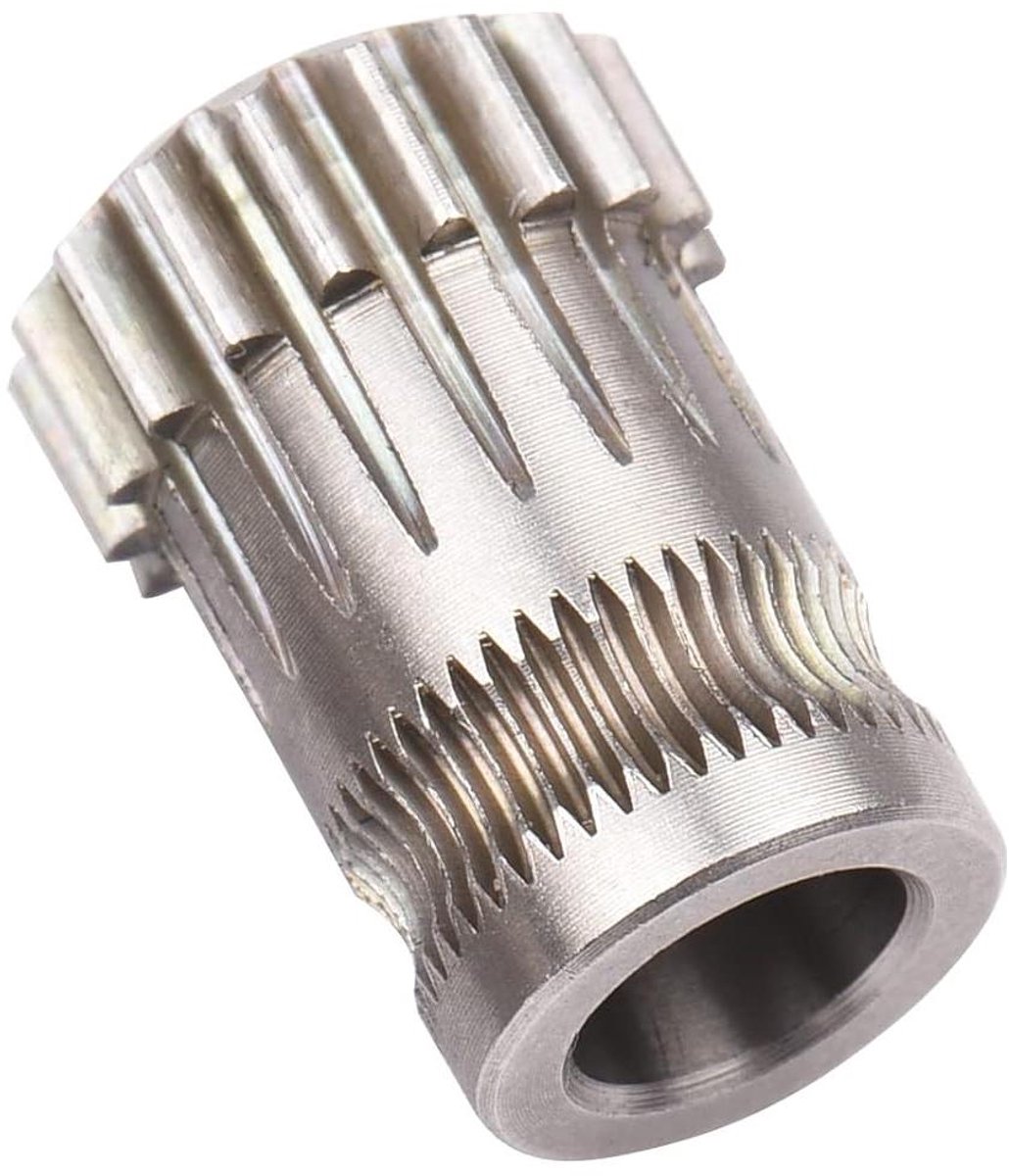 Extruder Tandwiel - Aandrijfset Dubbele Versnelling - 3D Printen Verbeteren - Roestvrij Staal - 1.75mm Filament - Metaal