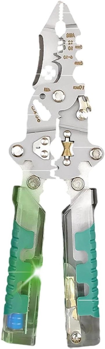 Draadstriptang Multitool - Elektrische Tang - Elektrisch Werk - Met Spanningstester - 22 x 11 x 3 cm - Zwart