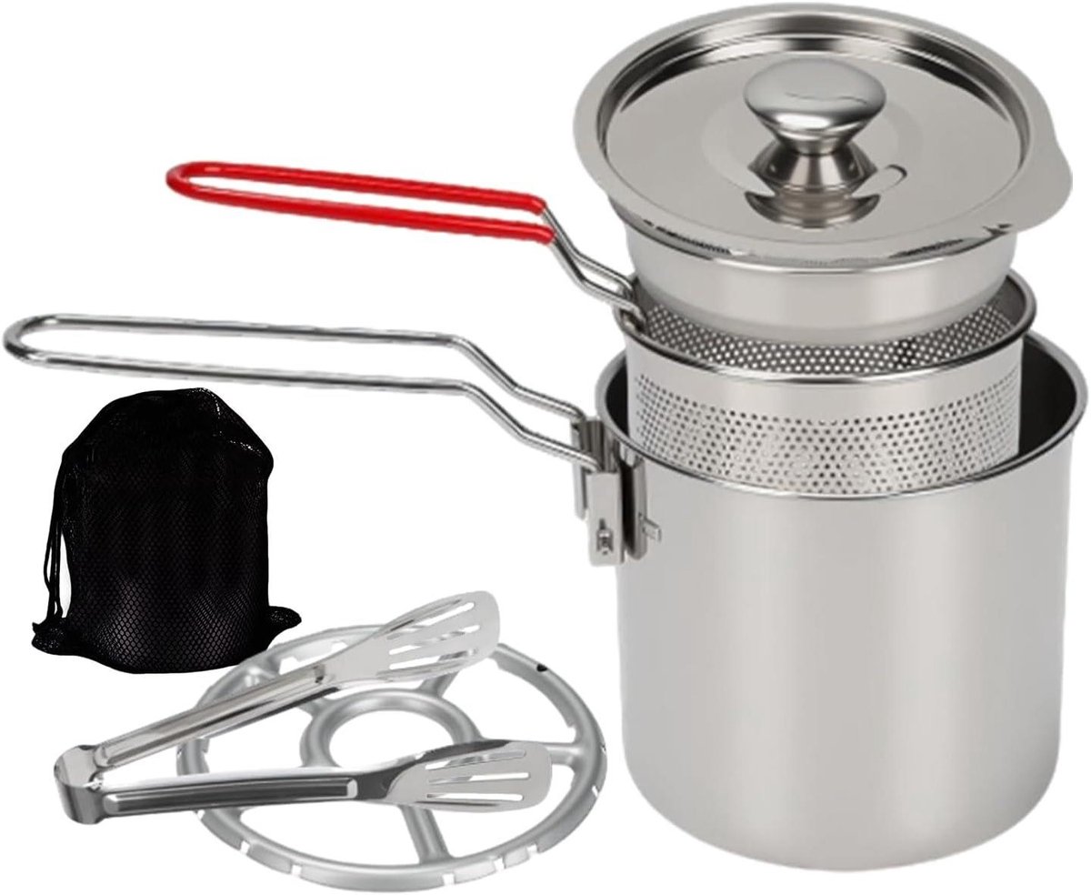 Mini Frituurpan - Kleine Friteuse - Thuis Koken - Roestvrij Staal - 12 Liter - Zilver