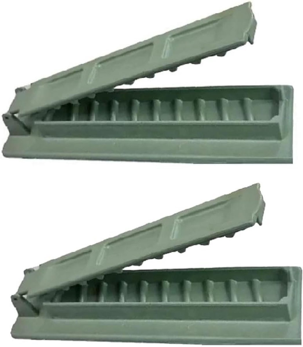 Vleesspiesen Maker - Kebab Pers - Barbecue Bereiding - Gelijkmatige Verdeling - 29.5 cm - Groen
