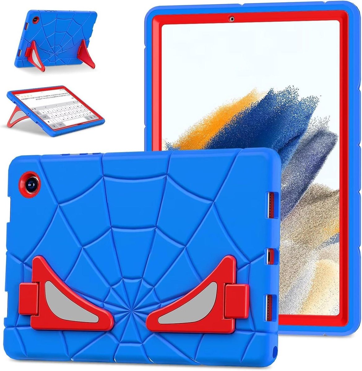 Tablethoes - Beschermhoes - Dagelijks Gebruik - Ingebouwde Standaard - 11 inch - Blauw Rood