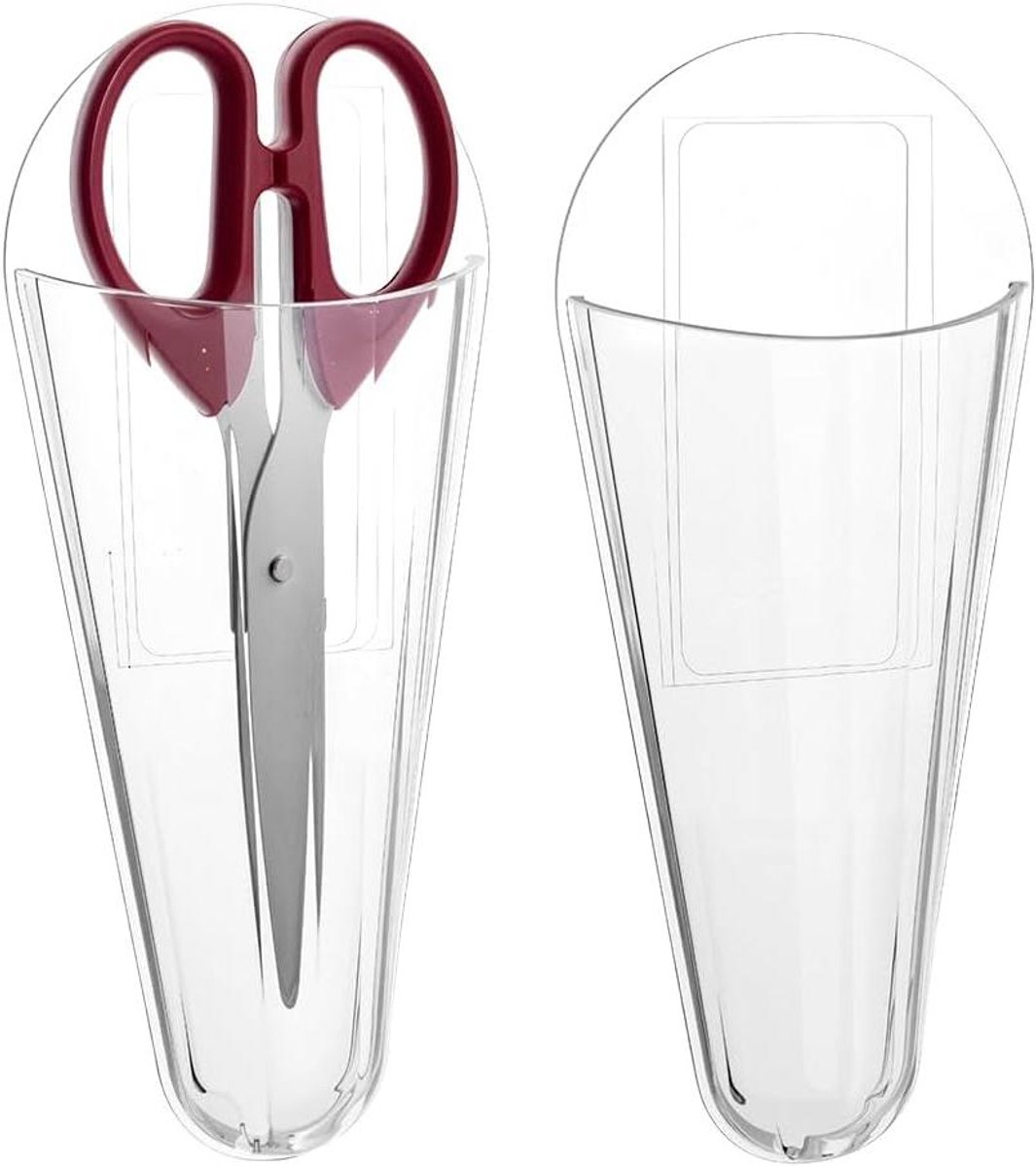 Schaarhouder - Opbergdoos - Keuken organiseren - Zelfklevend - 188 cm - Transparant