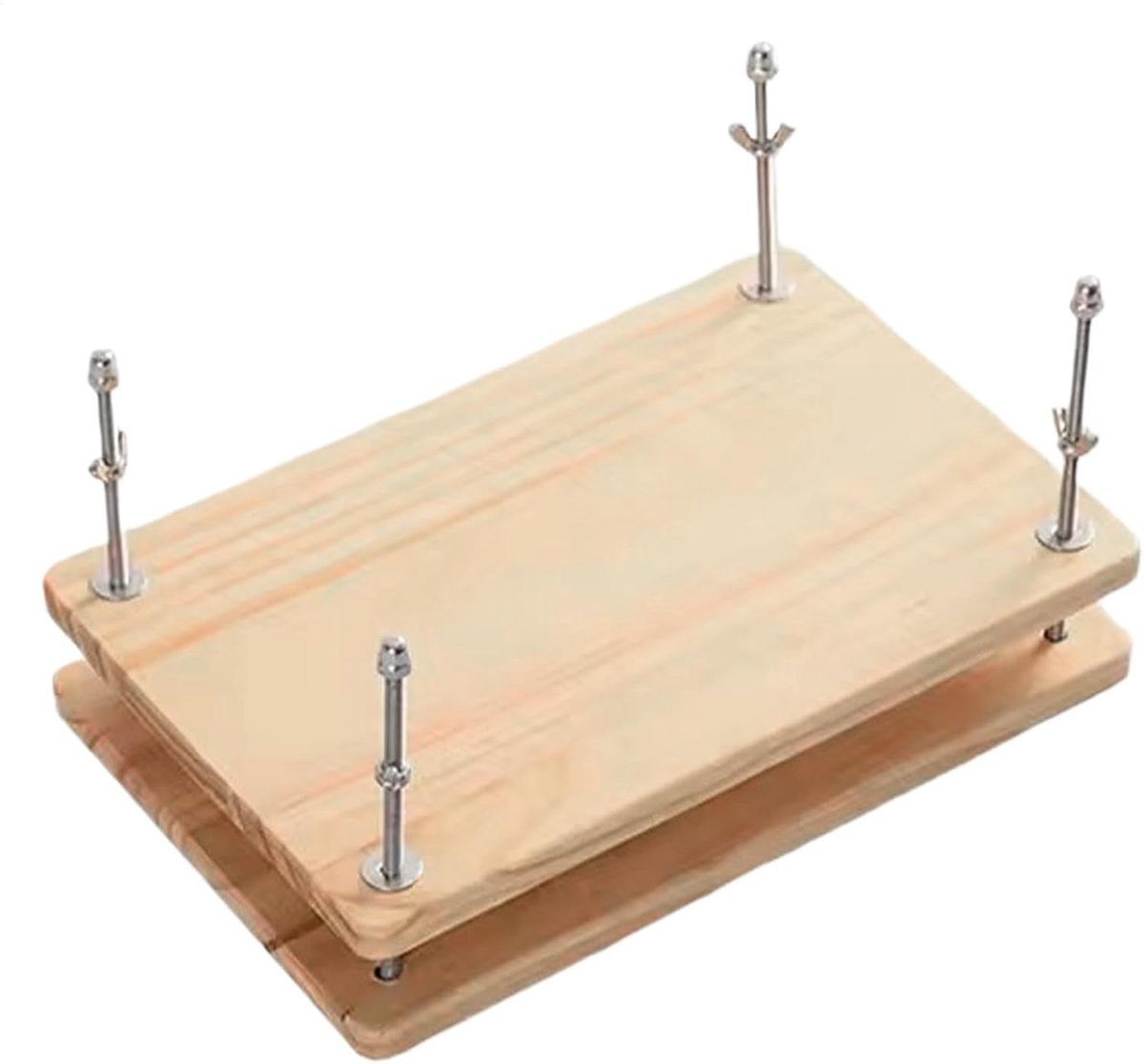 Houten Boekenpers - Papier Pers - Handmatig Boekbinden - Robuust en Betrouwbaar - 30 x 20 cm - Houtkleur thumbnail 6