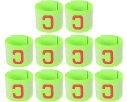 Kapitein Armbanden - Sportbanden Team - Team Identificatie - Elastische Band - Set van 10 - Groen