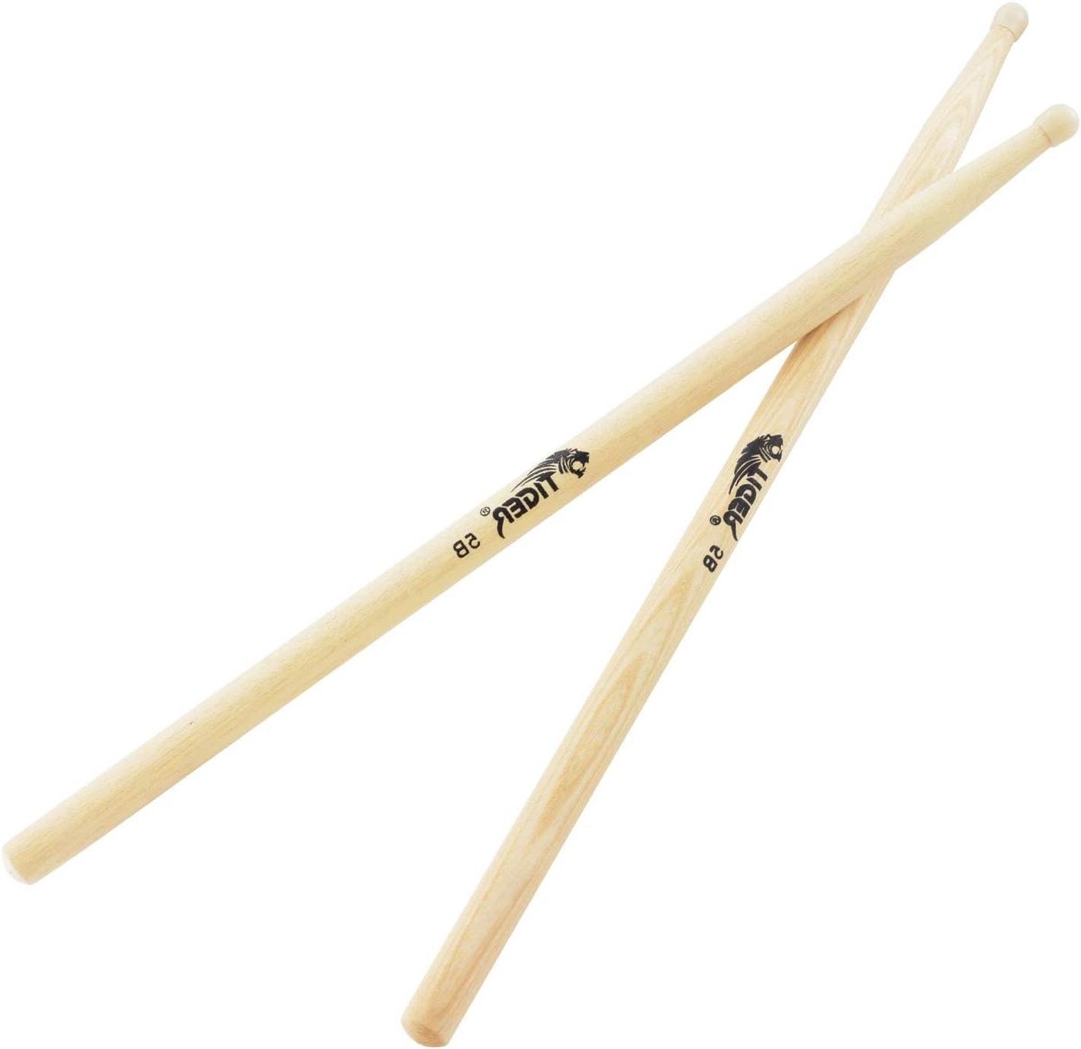 Drumstokken - Percussie stokken - Muziek maken - Nylon tip - 40.5 cm - Natuurlijk