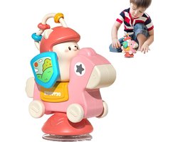 Sticky Spinner High stoel Activiteit speelgoed, kinderstoelactiviteit Toys - Hoge stoel ZUCHT CUP Sticky Cartoon Activity Toy | TEETER EDERDE BABY TECHTEZE Chew Table Spinner voor