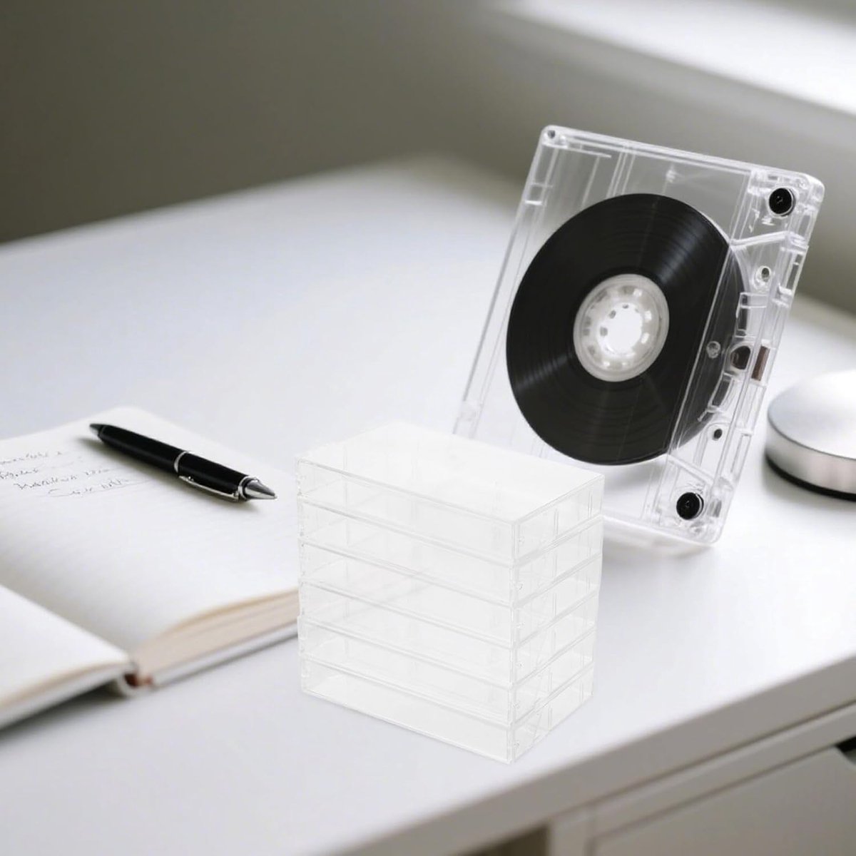 Opbergcassettes - Tape Houders - Netjes Opbergen - Transparant Design - 6 Stuks - Transparant