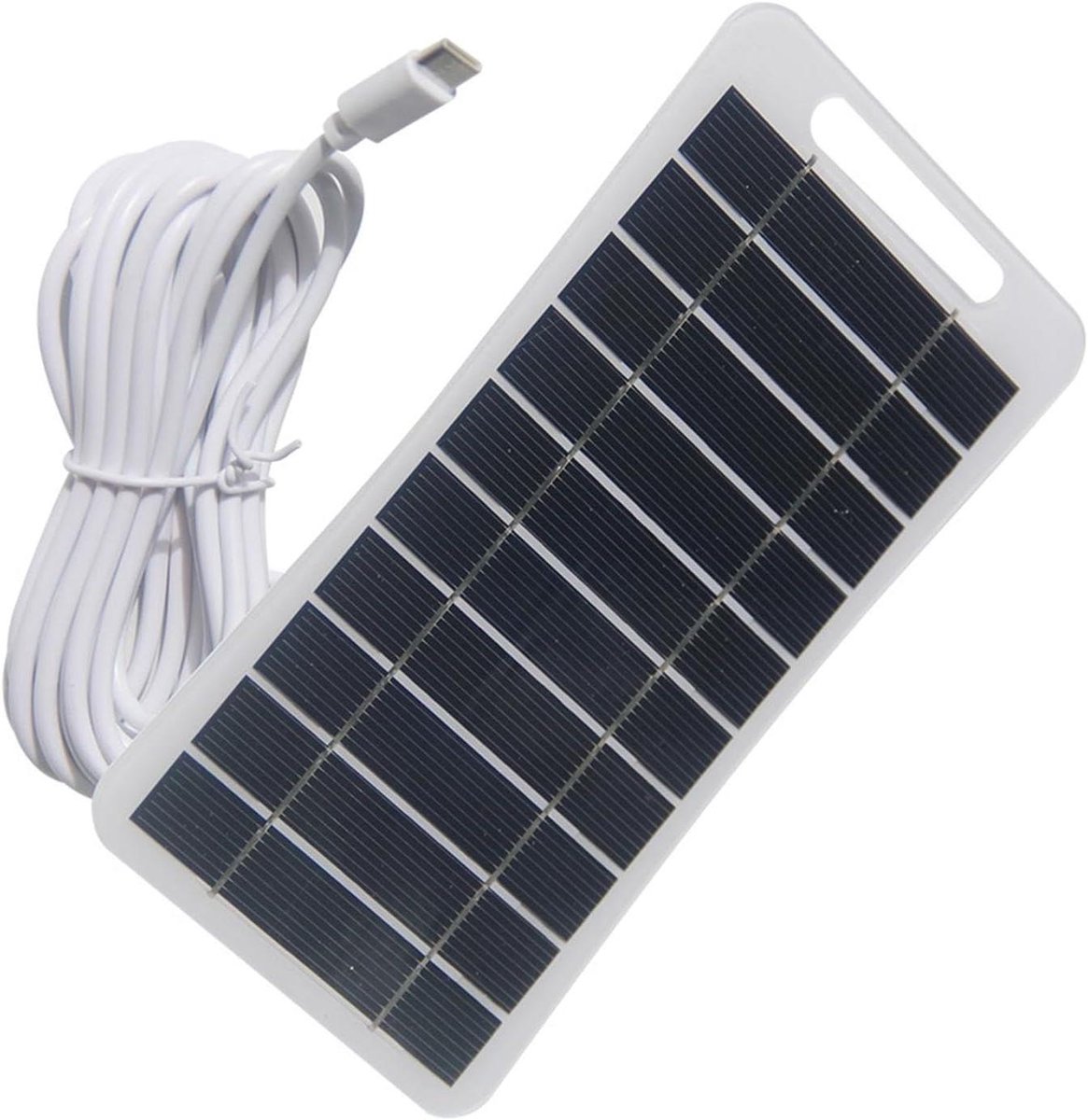 Zonnepaneel - Stroomoplader - Apparaten Opladen - Draagbaar Ontwerp - 2 Watt - Wit