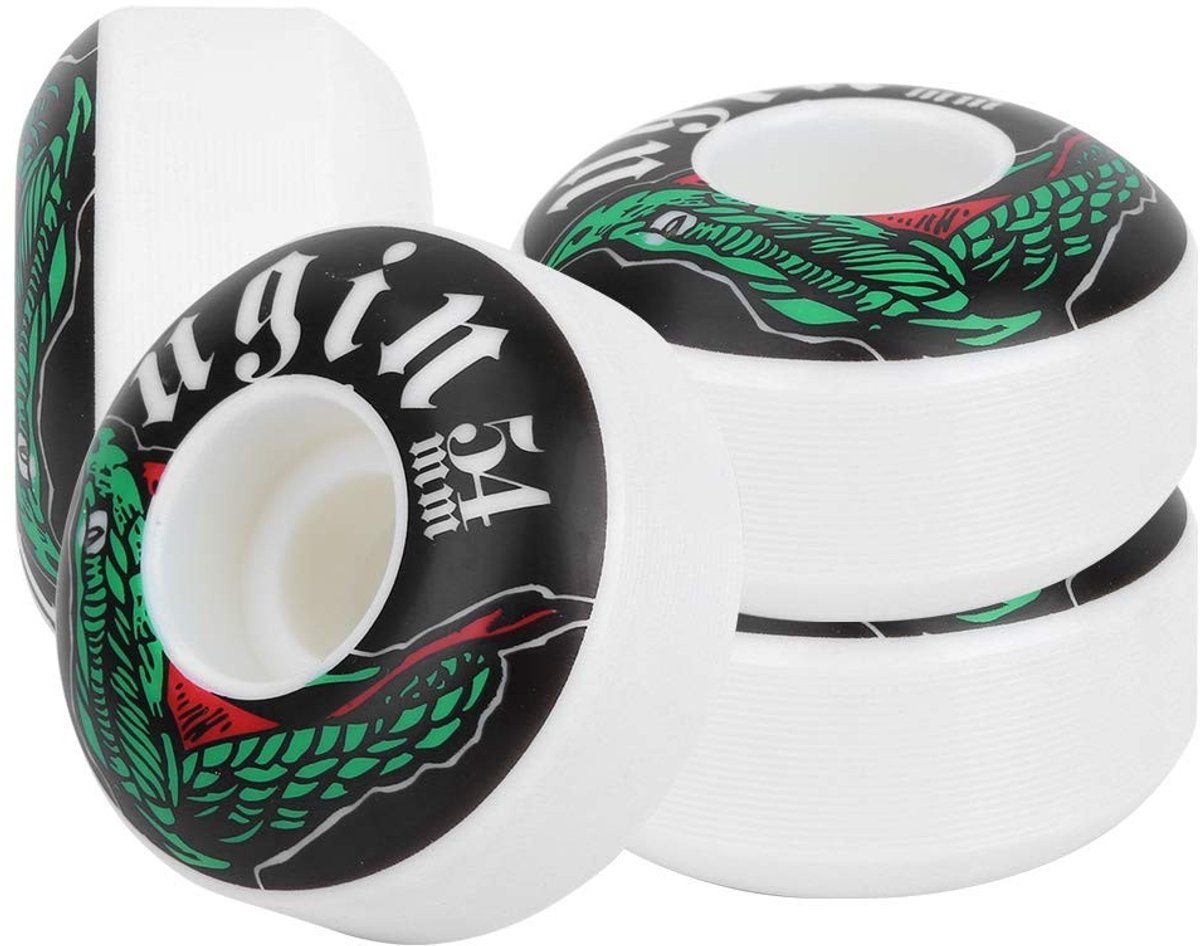 Innovra Dailygoods Dailygoody Skateboardwielen PU-Straatwielen Hoogwaardige Elastiteit 54x32MM Duurzaam en Glijdt Soepel Geschikt voor Ervaren Skaters 4 St Zwart